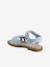 Glitzersandalen met klittenband voor kinderen, kleutercollectie veel blauw+wit, bedrukt - vertbaudet enfant 