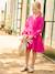 Robe en gaze de coton fille fuchsia - vertbaudet enfant 