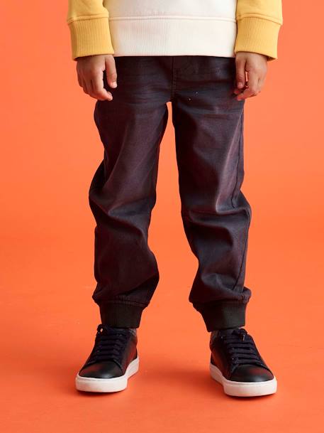 Jongensjoggingbroek, eenvoudig aan te trekken antraciet+grijsblauw+karamel - vertbaudet enfant 