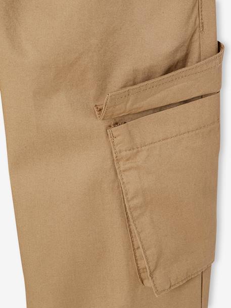 Pantalon droit cargo droit morphologique tour de hanches médium bleu nuit+sable - vertbaudet enfant 