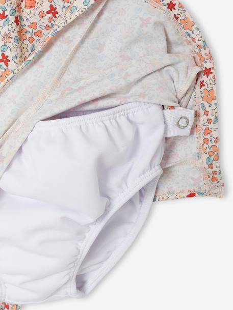 Combinaison de bain anti UV bébé fille avec couche intégrée corail - vertbaudet enfant 
