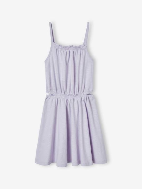 Robe à bretelles ajourée côtés fille lavande - vertbaudet enfant 