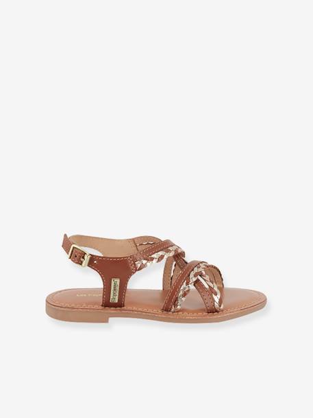 Sandalen Bomongo LES TROPEZIENNES® bruin+wit - vertbaudet enfant 