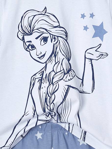 Pyjashort Disney Reine des neiges Elsa et les étoiles fille bleu ciel - vertbaudet enfant 