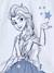 Pyjashort Disney Reine des neiges Elsa et les étoiles fille bleu ciel - vertbaudet enfant 