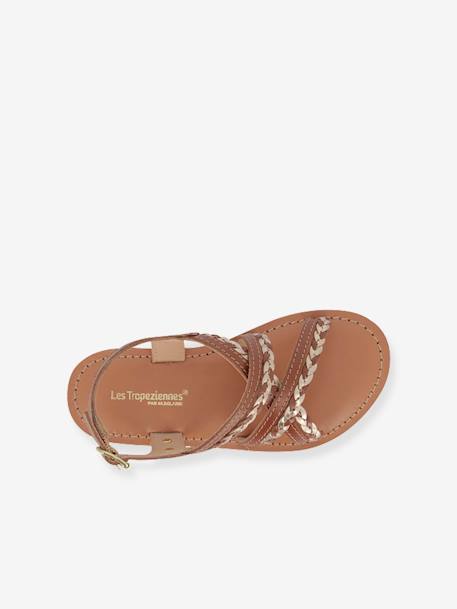 Sandalen Bomongo LES TROPEZIENNES® bruin+wit - vertbaudet enfant 