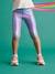 Sportset voor meisjes T-shirt + iriserende kniebroek lila - vertbaudet enfant 