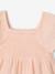 Robe bébé smockée en gaze de coton abricot poudré+rose bonbon - vertbaudet enfant 