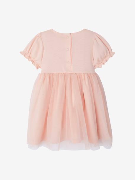 Robe cérémonie bébé tulle glitter rose pâle - vertbaudet enfant 