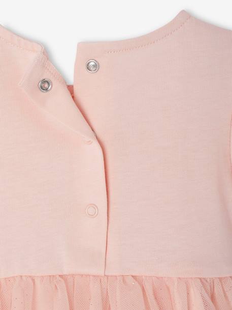 Robe cérémonie bébé tulle glitter rose pâle - vertbaudet enfant 
