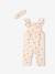 Fleece romper + hoofdband baby ecru+vanille - vertbaudet enfant 