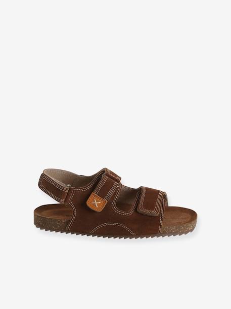 Sandales scratchées cuir enfant camel - vertbaudet enfant 
