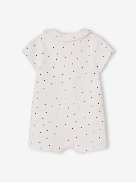 Combinaison fleurie naissance personnalisable blanc imprimé+écru - vertbaudet enfant 