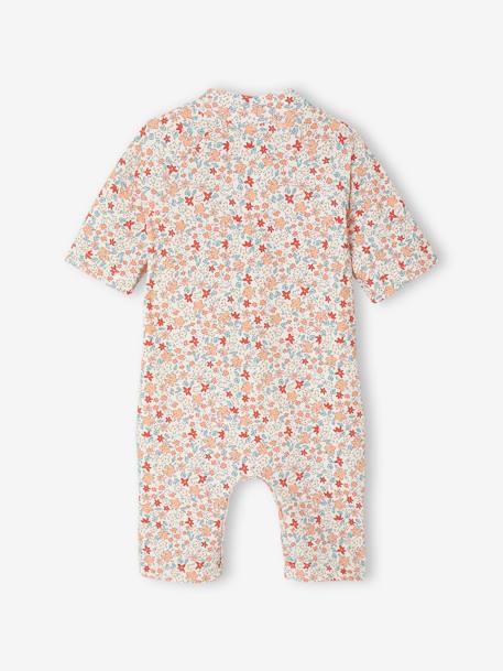 Combinaison de bain anti UV bébé fille avec couche intégrée corail - vertbaudet enfant 