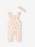 Fleece romper + hoofdband baby ecru+vanille - vertbaudet enfant 