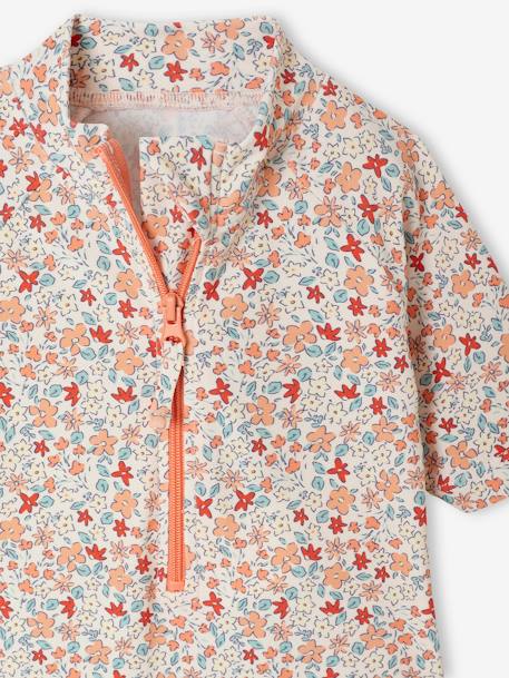 Combinaison de bain anti UV bébé fille avec couche intégrée corail - vertbaudet enfant 