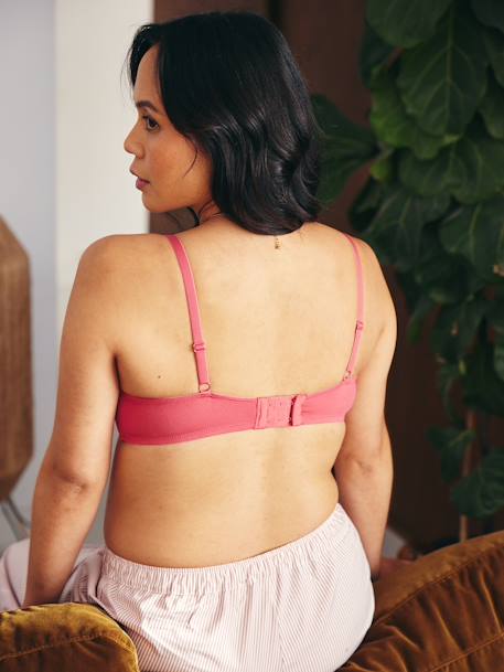 Lot 2 beha's voor borstvoeding zonder beugels in biologisch katoen* framboos - vertbaudet enfant 