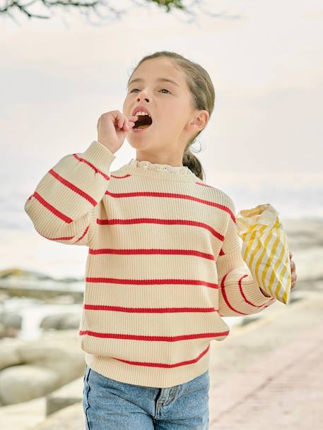 Fille-Pull fille col fantaisie forme loose 