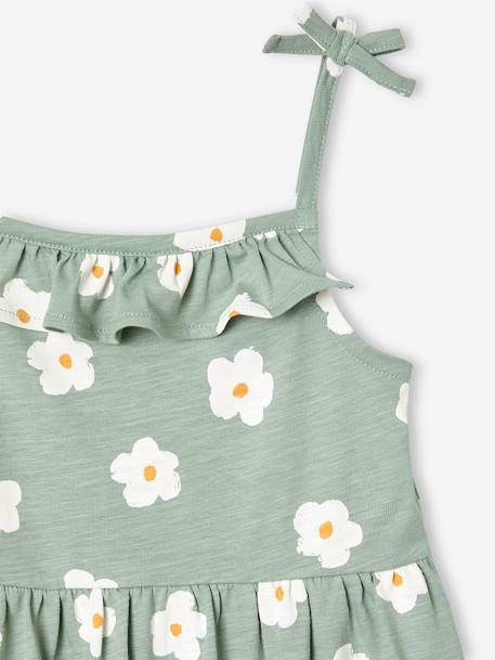 Lot de 2 robes fille à bretelles marine+vert sauge - vertbaudet enfant 