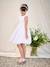 Robe cérémonie bi-matière en broderie anglaise et tulle fille blanc - vertbaudet enfant 