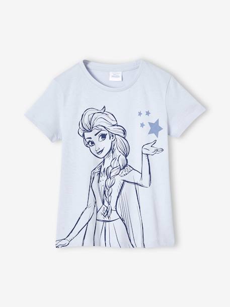 Pyjashort Disney Reine des neiges Elsa et les étoiles fille bleu ciel - vertbaudet enfant 
