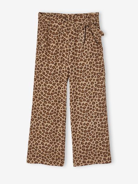 Fille-Pantalon fille large motifs fleurs 