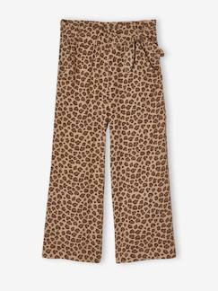 Meisje-Wijde meisjesbroek met bloemenprint