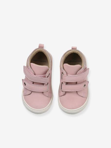 Chaussures premiers pas bébé scratch beige imprimé+bleu imprimé+bronze+lot rose+mauve+or+rose+rose imprimé+rose poudré+turquoise+vert imprimé+vieux rose - vertbaudet enfant 