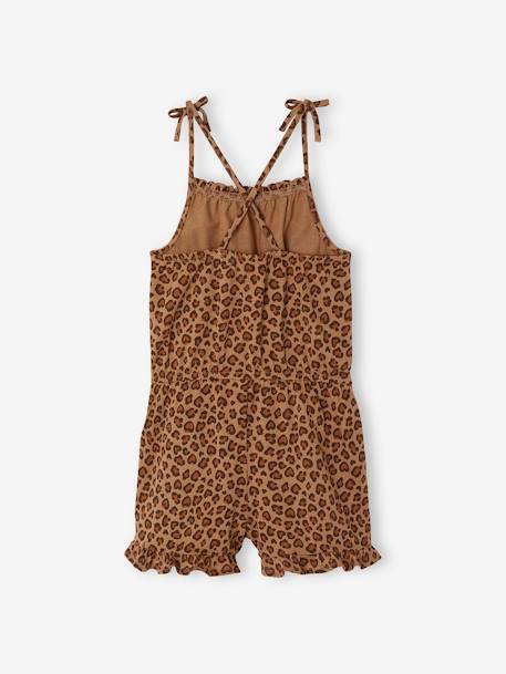 Combishort à bretelles imprimé fille beige - vertbaudet enfant 