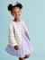 Meisjesset gewatteerd jack met bloemenprint + jurk paars+rozen - vertbaudet enfant 