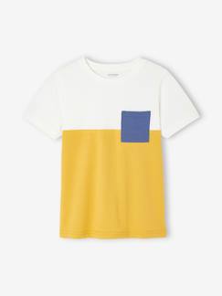 -T-shirt garçon coloblock manches courtes