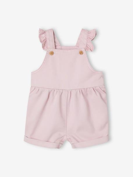 Korte babytuinbroek van linnen en lyocell lila - vertbaudet enfant 
