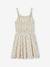 Jurk met gedetailleerde schouderbandjes voor meisjes vanille - vertbaudet enfant 