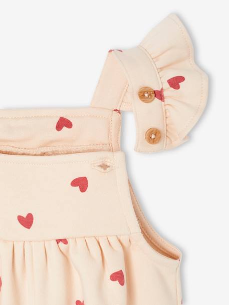 Fleece romper + hoofdband baby ecru+vanille - vertbaudet enfant 