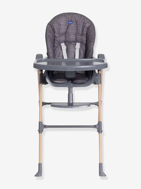 Chaise Haute Polly Essential gris+taupe - vertbaudet enfant 
