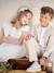Robe cérémonie fille ceinture dorée blanc+blush - vertbaudet enfant 