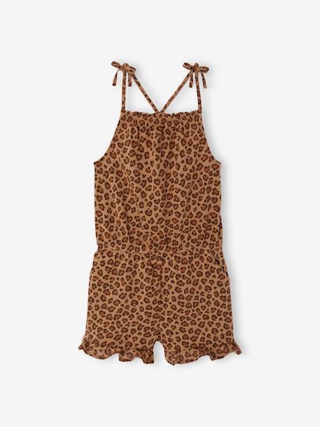Combishort à bretelles imprimé fille beige - vertbaudet enfant 