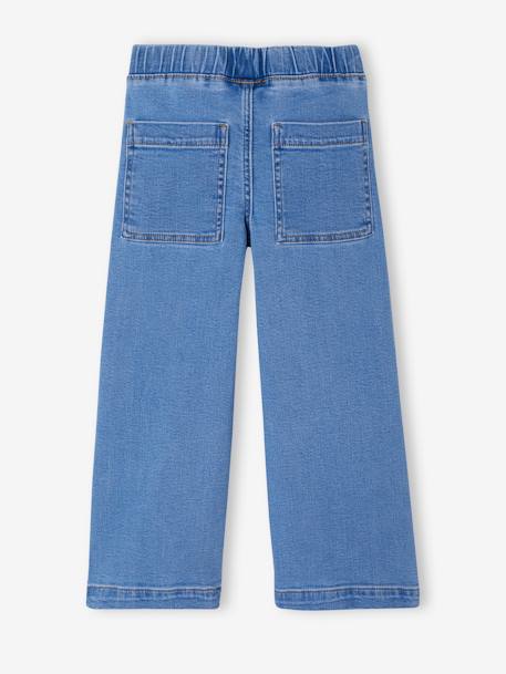 Jean tregging fille large bleu clair+bleu moyen+denim gris - vertbaudet enfant 