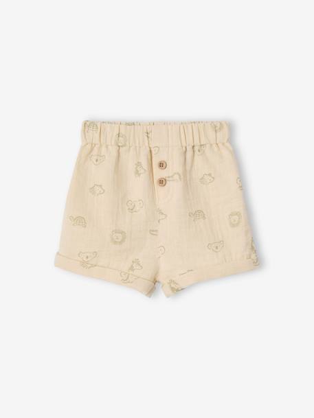 Set van 2 jungle geboorteshorts kaki - vertbaudet enfant 