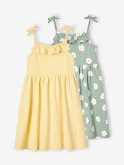 -Lot de 2 robes fille à bretelles 