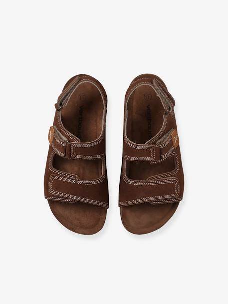 Sandales scratchées cuir enfant camel - vertbaudet enfant 