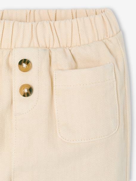 Pantalon bébé taille élastiquée caramel+vanille - vertbaudet enfant 