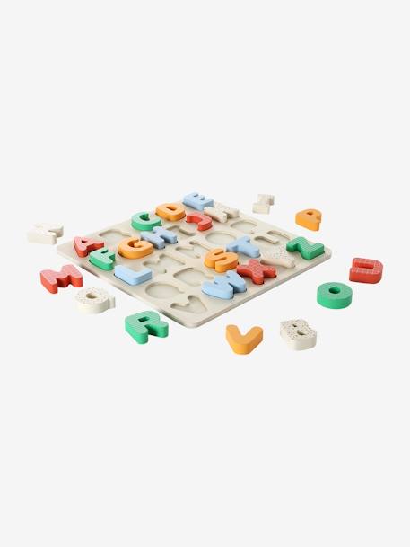 Puzzle alphabet à encastrer en bois FSC® rouge - vertbaudet enfant 