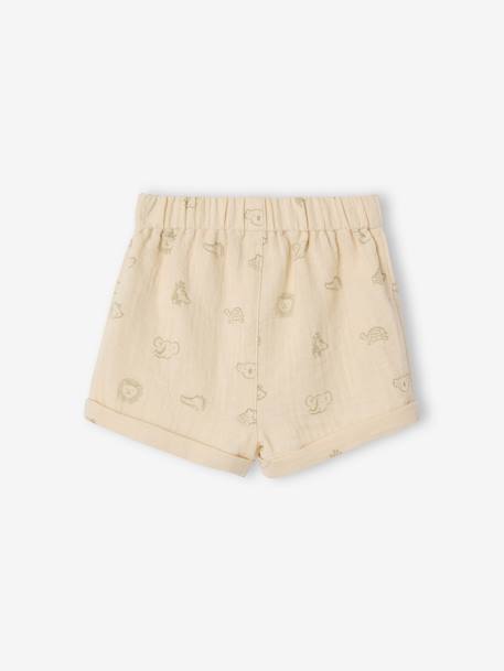 Set van 2 jungle geboorteshorts kaki - vertbaudet enfant 