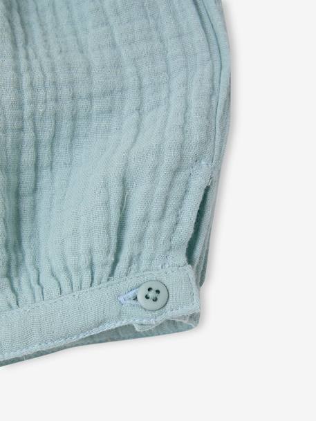 Ensemble bébé blouse short bandeau en gaze de coton rose pâle - vertbaudet enfant 