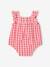 Barboteuse vichy naissance sans manches framboise - vertbaudet enfant 
