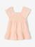 Robe bébé smockée en gaze de coton abricot poudré+rose bonbon - vertbaudet enfant 