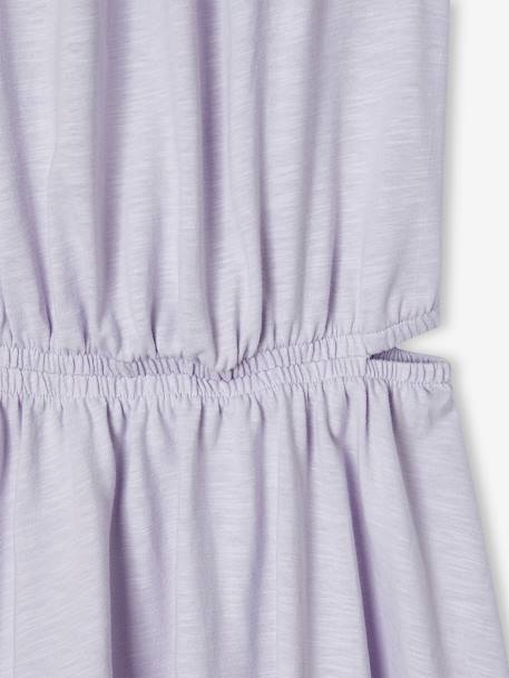 Robe à bretelles ajourée côtés fille lavande - vertbaudet enfant 