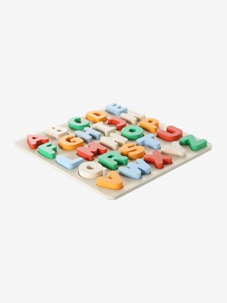 Puzzle alphabet à encastrer en bois FSC® rouge - vertbaudet enfant 