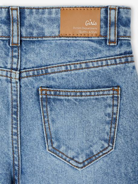 Jean fille large morphologik tour de hanches médium bleu foncé+bleu moyen - vertbaudet enfant 